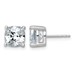 14kw 5ct Lab Grown Diamond VS/SI+ G+ Cushion Comp 4 Prong Stud Earrings