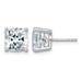 14kw 6ct Cert Lab Grown Dia VS+ F+ Cushion Comp 4 Prong Stud Earrings