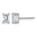 14kw 1ct Cert Lab Grown Dia VS+ F+ Radiant Comp 4 Prong Stud Earrings