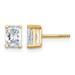 14ky 1 1/2ct Cert Lab Grown Dia VS/SI+ G+ Radiant Comp 4 Prong Stud Earring