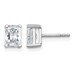 14kw 1 1/2ct Cert Lab Grown Dia VS/SI+ G+ Radiant Comp 4 Prong Stud Earring
