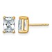 14ky 2ct Lab Grown Diamond VS/SI+ G+ Radiant Comp 4 Prong Stud Earrings