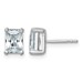 14kw 2ct Lab Grown Diamond VS+ F+ Radiant Comp 4 Prong Stud Earrings
