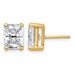 14ky 4ct Lab Grown Diamond VS/SI+ G+ Radiant Comp 4 Prong Stud Earrings