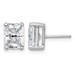 14kw 4ct Cert Lab Grown Dia VS+ F+ Radiant Comp 4 Prong Stud Earrings