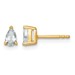 14ky 1/2ct Lab Grown Diamond VS+ F+ Comp Pear 3 Prong Stud Earrings