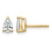 14ky 3/4ct Lab Grown Diamond VS+ F+ Comp Pear 3 Prong Stud Earrings
