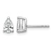 14kw 3/4ct Lab Grown Diamond VS+ F+ Comp Pear 3 Prong Stud Earrings