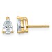 14ky 1ct Lab Grown Diamond VS+ F+ Comp Pear 3 Prong Stud Earrings