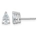 14kw 1ct Lab Grown Diamond VS+ F+ Comp Pear 3 Prong Stud Earrings