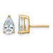 14ky 2ct Lab Grown Diamond VS/SI+ G+ Comp Pear 3 Prong Stud Earrings