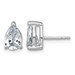 14kw 2ct Cert Lab Grown Diamond VS+ F+ Comp Pear 3 Prong Stud Earrings