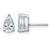 14kw 2ct Cert Lab Grown Dia VS/SI+ G+ Comp Pear 3 Prong Stud Earrings