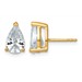 14ky 3ct Lab Grown Diamond VS/SI+ G+ Comp Pear 3 Prong Stud Earrings