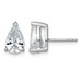 14kw 3ct Cert Lab Grown Dia VS/SI+ G+ Comp Pear 3 Prong Stud Earrings