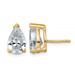 14ky 4ct Cert Lab Grown Diamond VS/SI+ G+ Comp Pear 3 Prong Stud Earrings