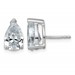 14kw 4ct Cert Lab Grown Dia VS/SI+ G+ Comp Pear 3 Prong Stud Earrings