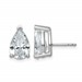 14kw 5ct Cert Lab Grown Diamond VS+ F+ Comp Pear 3 Prong Stud Earrings