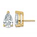 14ky 6ct Lab Grown Diamond VS/SI+ G+ Comp Pear 3 Prong Stud Earrings