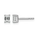 14kw 1/2ct Cert Lab Grown Dia VS/SI+ G+ Emerald Comp 4 Prong Stud Earrings