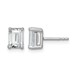 14kw 2ct Lab Grown Diamond VS/SI+ G+ Emerald Comp 4 Prong Stud Earrings