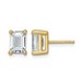 14ky 3ct Lab Grown Diamond VS+ F+ Emerald Comp 4 Prong Stud Earrings