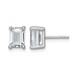 14kw 3ct Cert Lab Grown Dia VS+ F+ Emerald Comp 4 Prong Stud Earrings