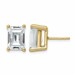14ky 6ct Lab Grown Diamond VS/SI+ G+ Emerald Comp 4 Prong Stud Earrings