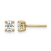 14ky 1/2ct Cert Lab Grown Diamond VS+ F+ Comp Oval 4 Prong Stud Earrings