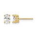 14ky 5/8ct Lab Grown Diamond VS/SI+ G+ Comp Oval 4 Prong Stud Earrings