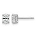 14kw 3/4ct Cert Lab Grown Diamond VS+ F+ Comp Oval 4 Prong Stud Earrings