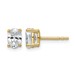 14ky 1ct Lab Grown Diamond VS/SI+ G+ Comp Oval 4 Prong Stud Earrings