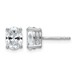 14kw 1 1/2ct Cert Lab Grown Dia VS/SI+ G+ Comp Oval 4 Prong Stud Earrings