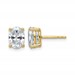 14ky 2ct Lab Grown Diamond VS+ F+ Comp Oval 4 Prong Stud Earrings