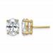 14ky 3ct Cert Lab Grown Dia VS/SI+ G+ Comp Oval 4 Prong Stud Earrings