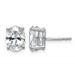 14kw 3ct Cert Lab Grown Diamond VS+ F+ Comp Oval 4 Prong Stud Earrings