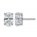 14kw 4ct Cert Lab Grown Dia VS/SI+ G+ Comp Oval 4 Prong Stud Earrings