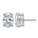 14kw 5ct Lab Grown Diamond VS/SI+ G+ Comp Oval 4 Prong Stud Earrings