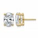 14ky 5ct Cert Lab Grown Diamond VS+ F+ Comp Oval 4 Prong Stud Earrings