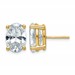 14ky 6ct Lab Grown Diamond VS/SI+ G+ Comp Oval 4 Prong Stud Earrings