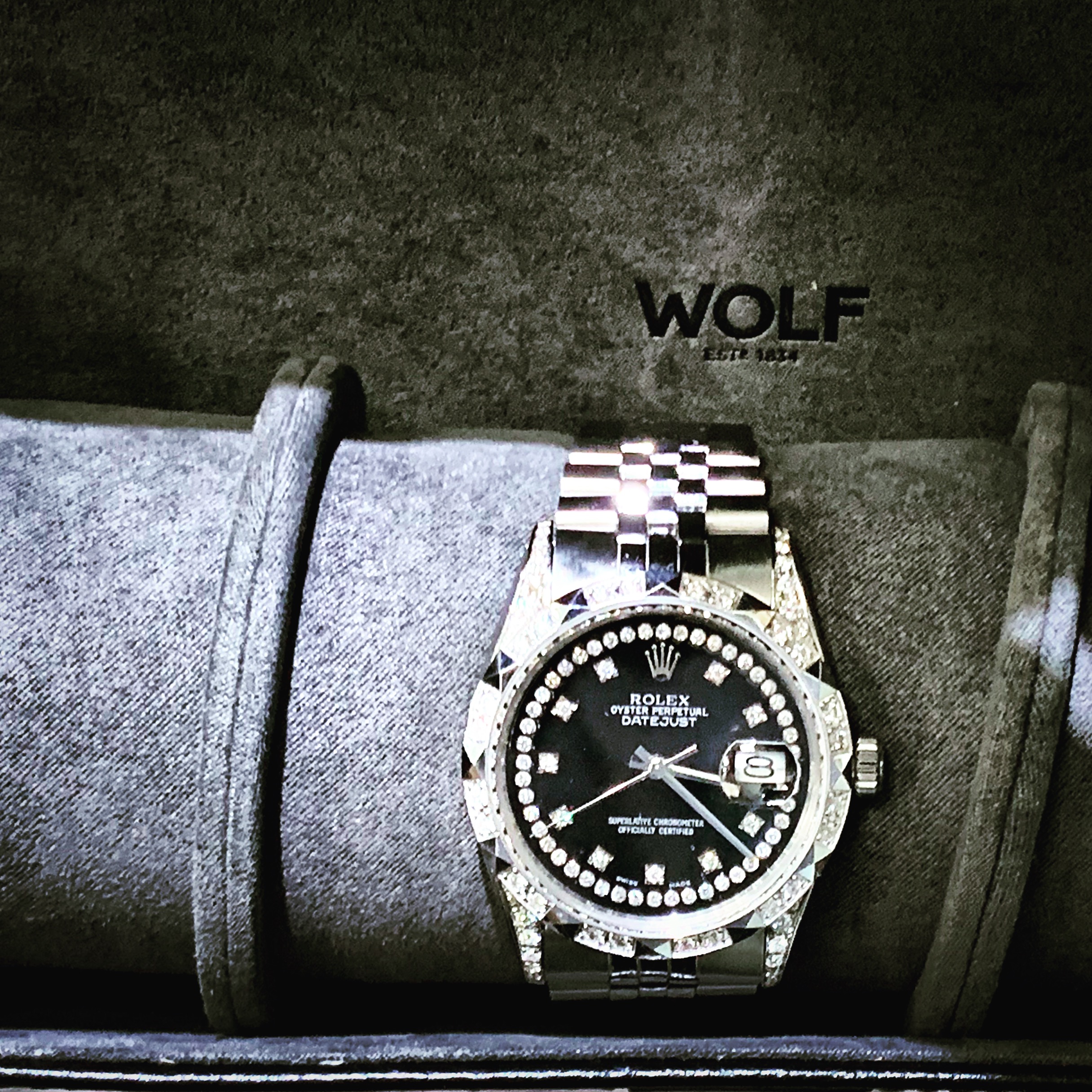 Rolex in a Wolf Watch roll